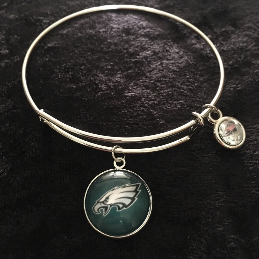 Philadelphia Eagles Adjustable Bangle Bracelets.